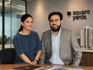 Square Yards Founders Tanuj Shori and Kanika Gupta
