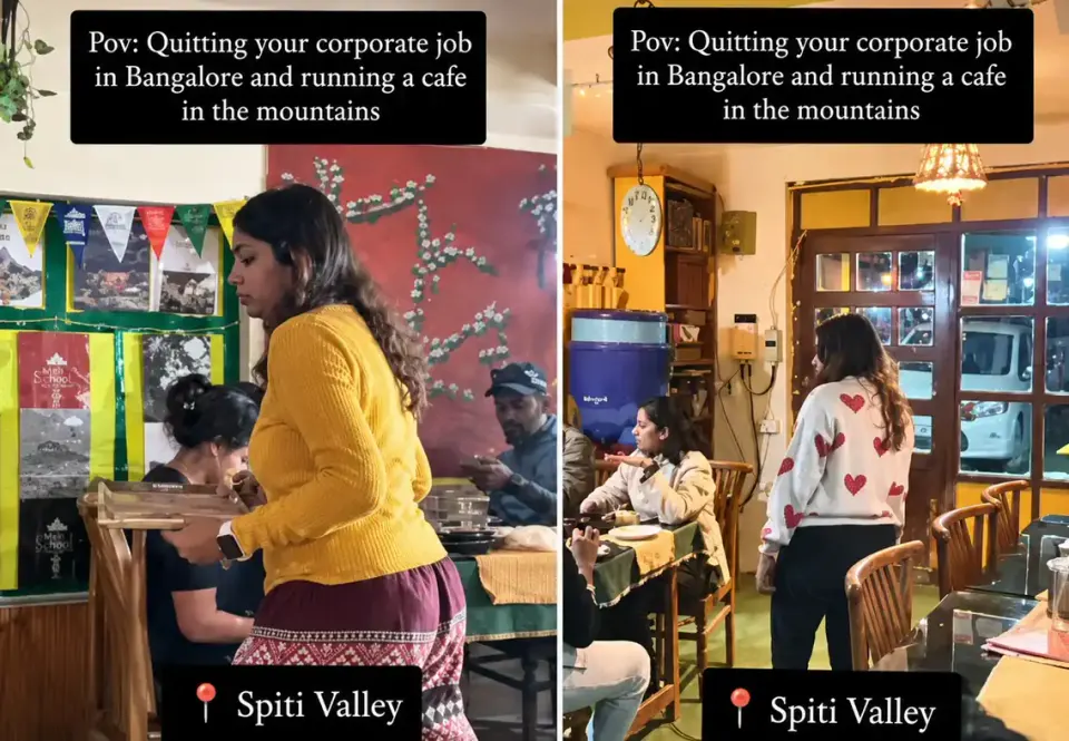 woman managing her independent café in Spiti Valley