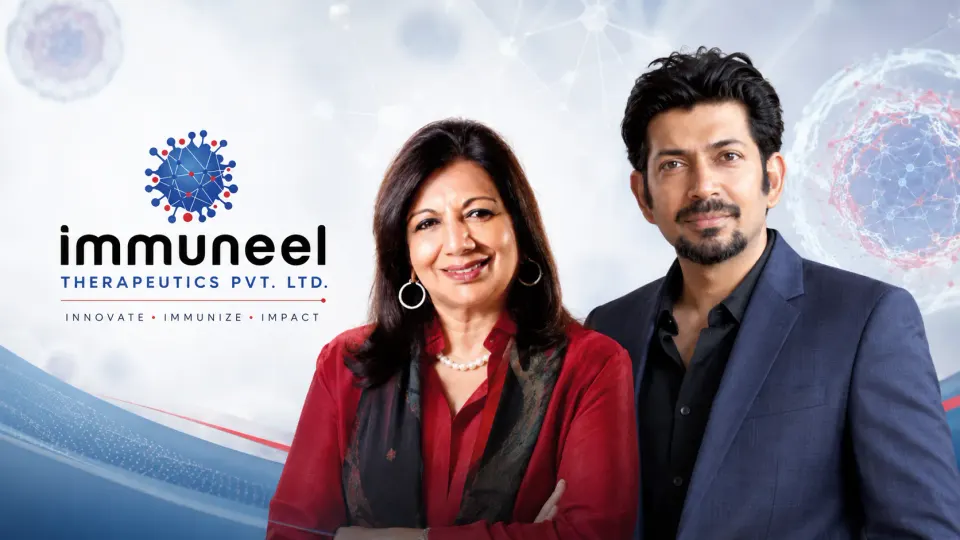 Immuneel Therapeutics Founders Kiran Mazumdar-Shaw and Siddhartha Mukherjee