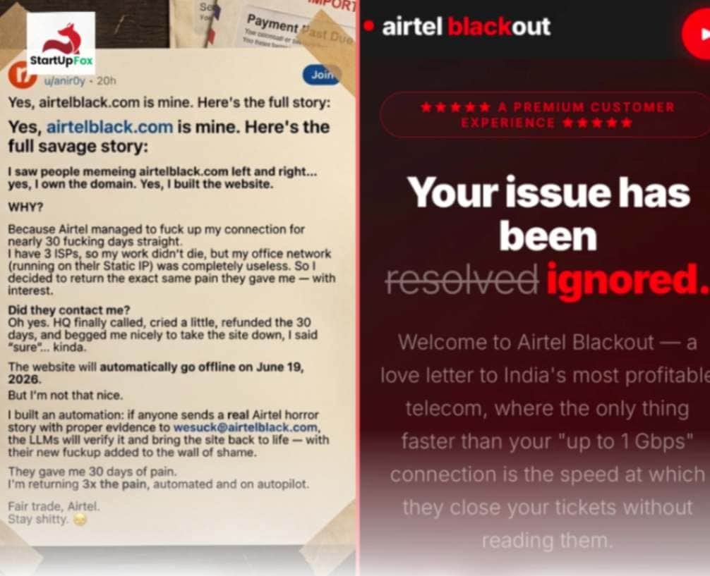 Airtel Reddit Post